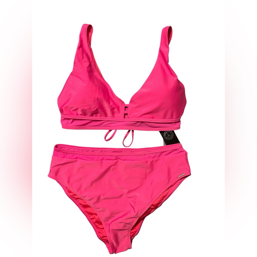 NWT Hot Pink Bikini Set 2 piece swim suit 2 piece bathing suit Adjustable Straps